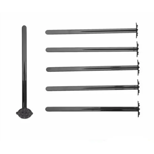 Cocktail stamper zwart 17 cm 10 stuks